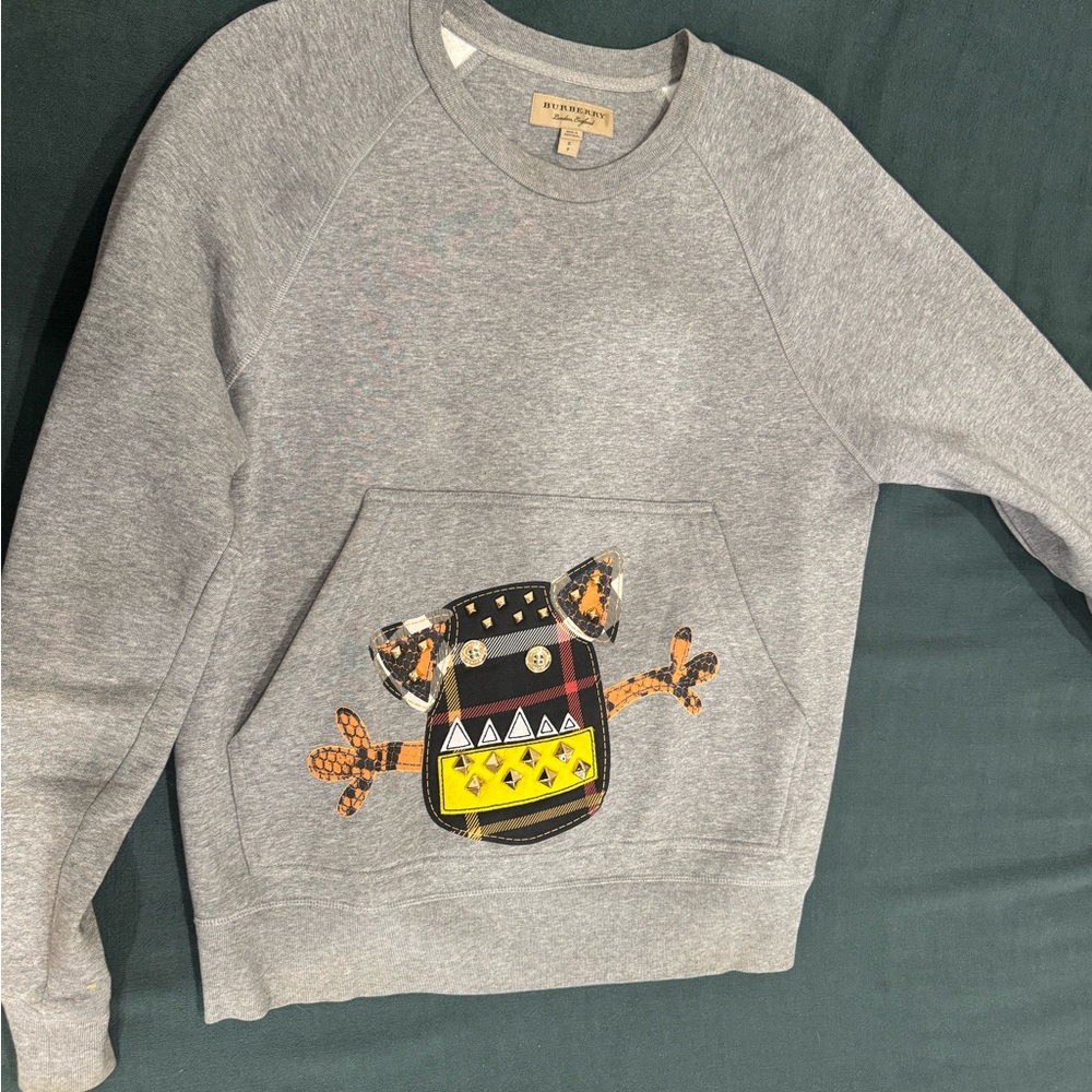 Burberry Gray Monster Embellished Sweater - S